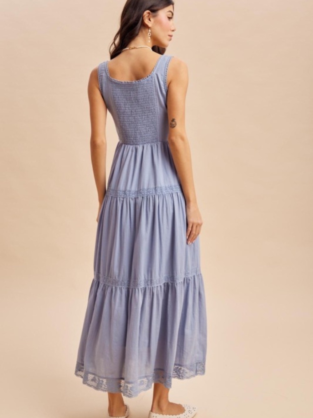 Cotton Sleeveless Maxi Dress - Picture 4 of 4